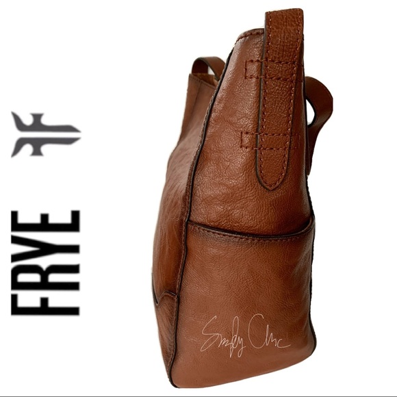 NWT FRYE genuine leather side pocket hobo cognac - Picture 5 of 7